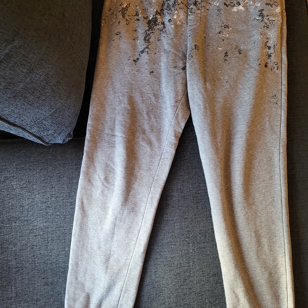 Balenciaga Grey Sweatpants with Black Sequin Detail